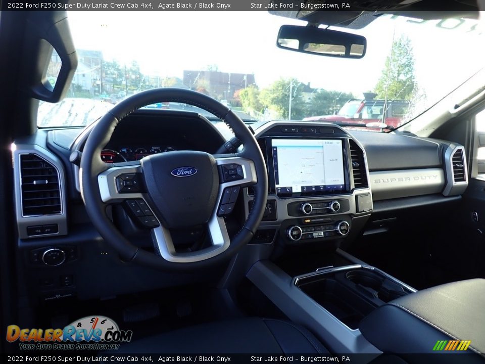 2022 Ford F250 Super Duty Lariat Crew Cab 4x4 Agate Black / Black Onyx Photo #12