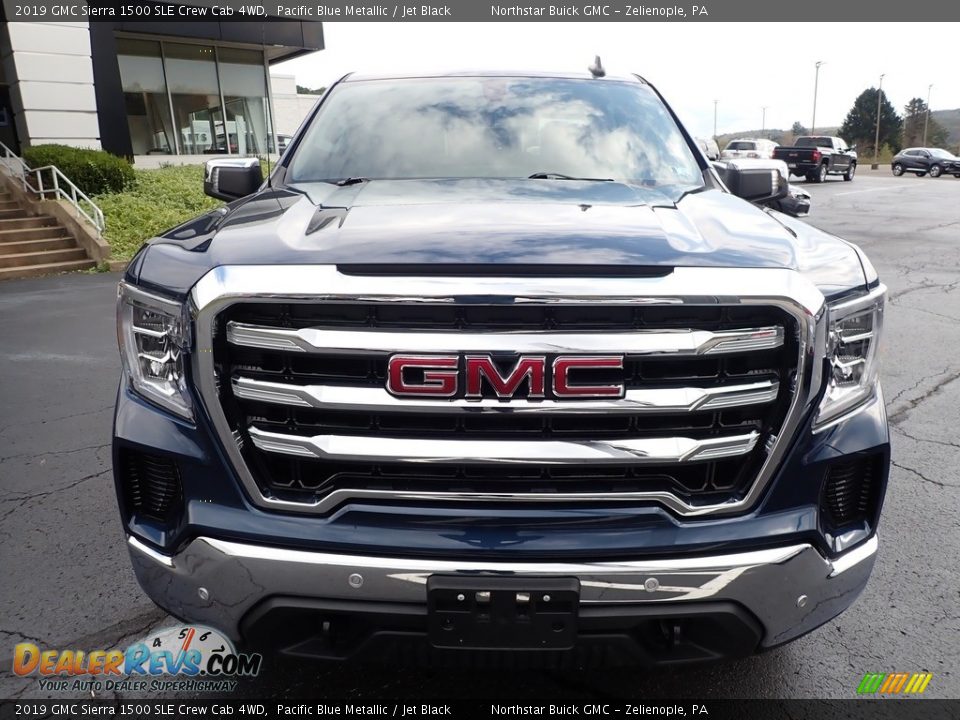 2019 GMC Sierra 1500 SLE Crew Cab 4WD Pacific Blue Metallic / Jet Black Photo #3