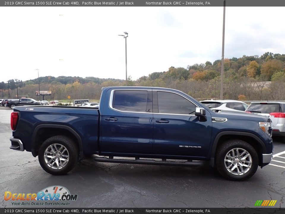 2019 GMC Sierra 1500 SLE Crew Cab 4WD Pacific Blue Metallic / Jet Black Photo #5