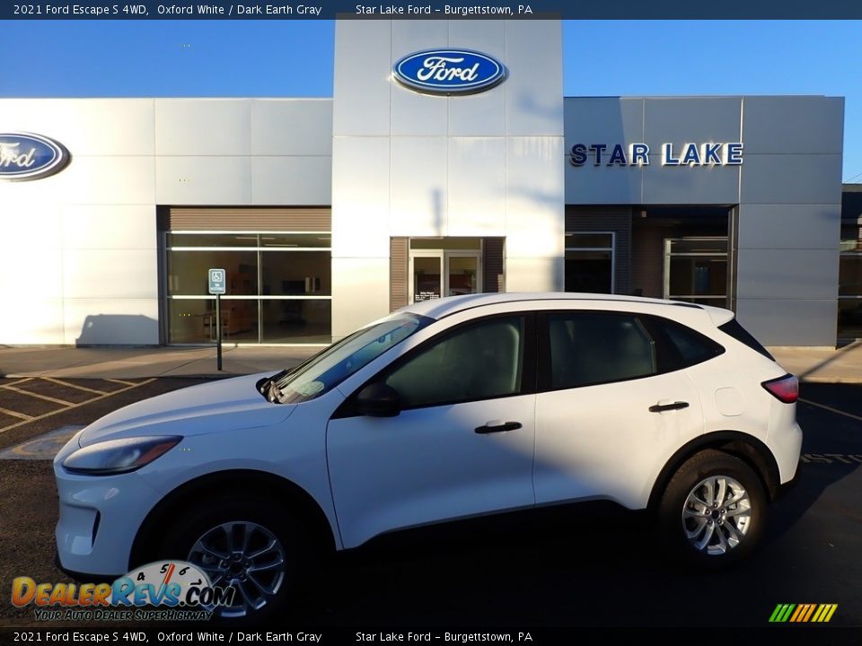 2021 Ford Escape S 4WD Oxford White / Dark Earth Gray Photo #1