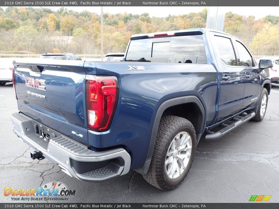 2019 GMC Sierra 1500 SLE Crew Cab 4WD Pacific Blue Metallic / Jet Black Photo #9