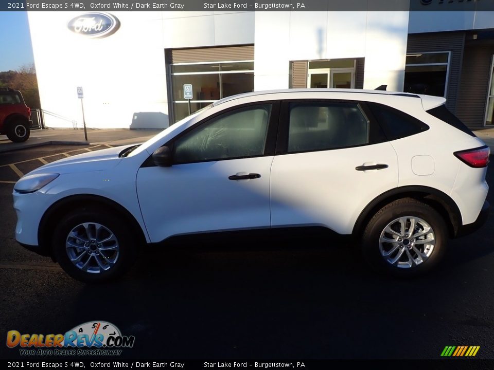 2021 Ford Escape S 4WD Oxford White / Dark Earth Gray Photo #2