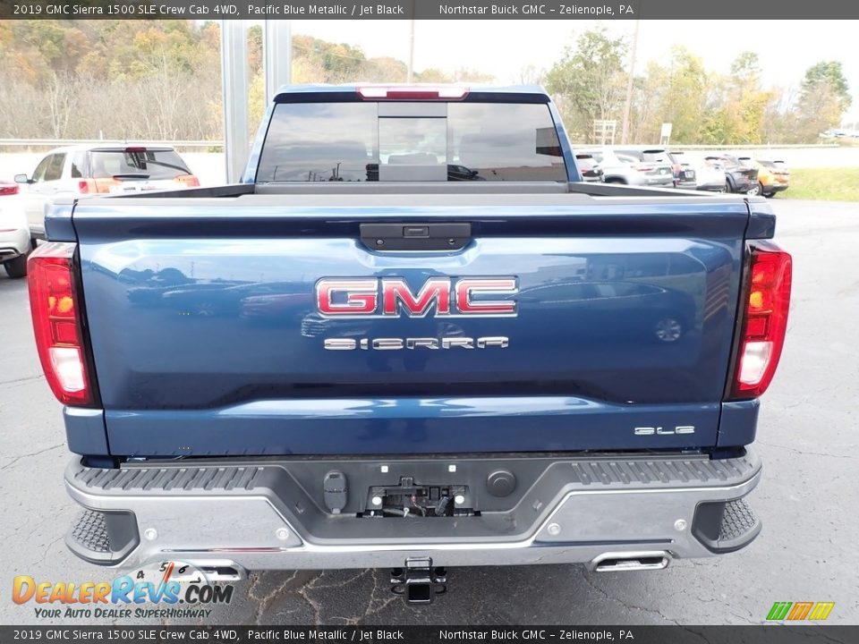 2019 GMC Sierra 1500 SLE Crew Cab 4WD Pacific Blue Metallic / Jet Black Photo #10