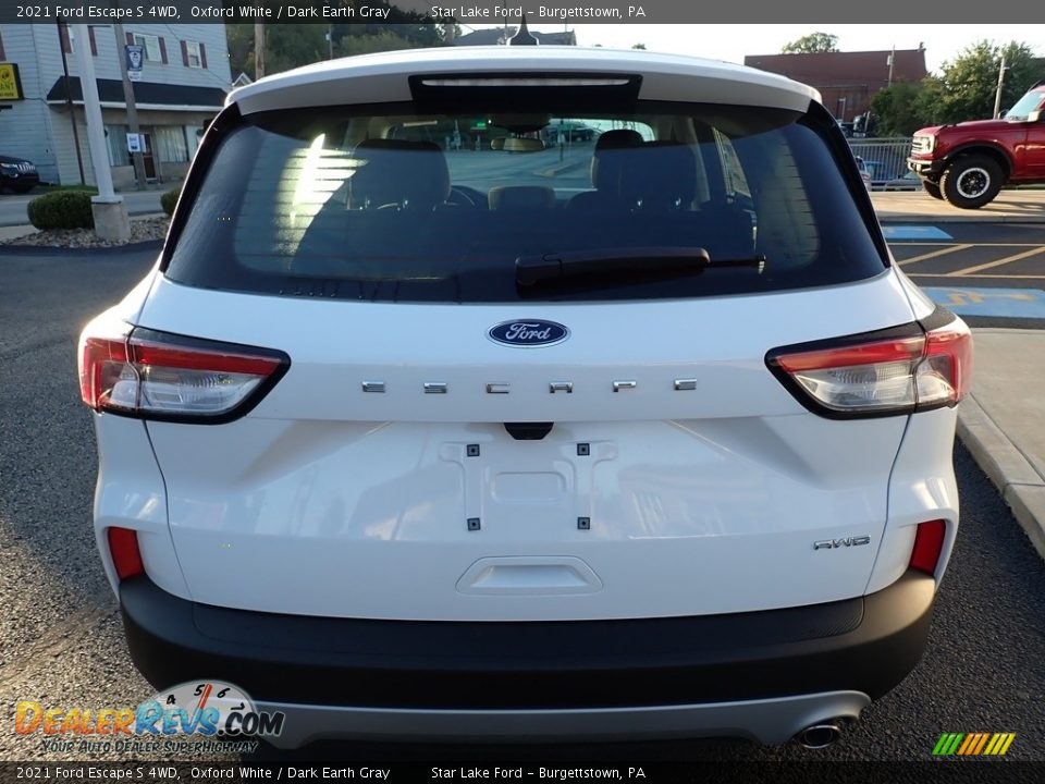 2021 Ford Escape S 4WD Oxford White / Dark Earth Gray Photo #4