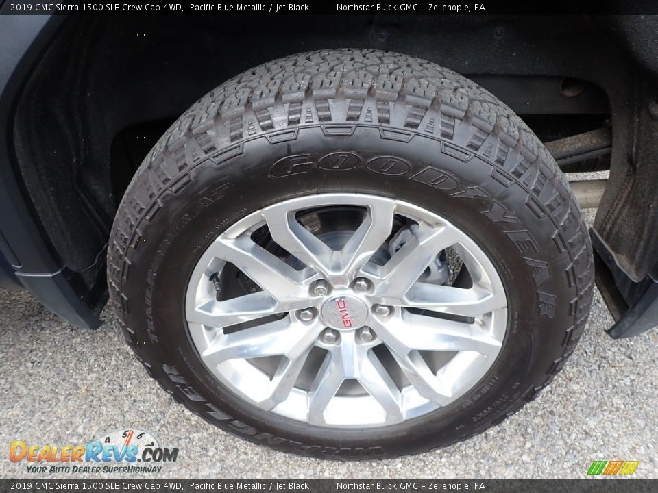 2019 GMC Sierra 1500 SLE Crew Cab 4WD Pacific Blue Metallic / Jet Black Photo #13