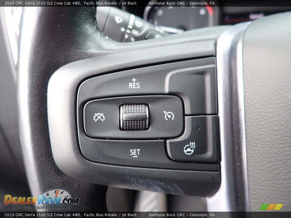 2019 GMC Sierra 1500 SLE Crew Cab 4WD Pacific Blue Metallic / Jet Black Photo #23