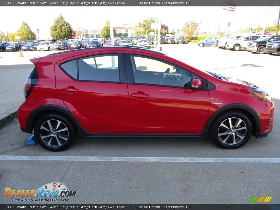 Absolutely Red 2018 Toyota Prius c Two Photo #4