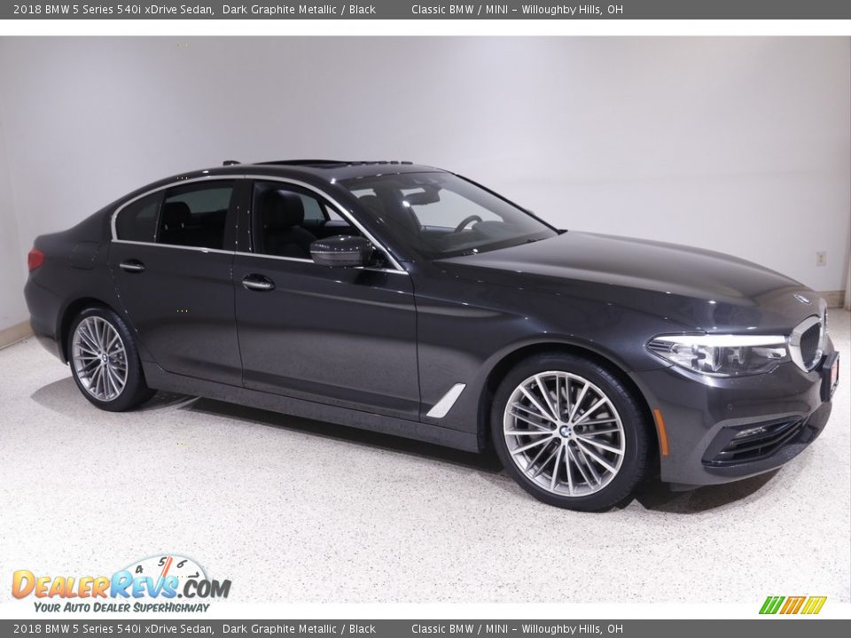 2018 BMW 5 Series 540i xDrive Sedan Dark Graphite Metallic / Black Photo #1