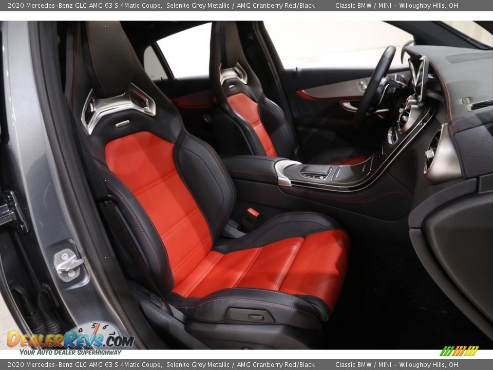 2020 Mercedes-Benz GLC AMG 63 S 4Matic Coupe Selenite Grey Metallic / AMG Cranberry Red/Black Photo #24