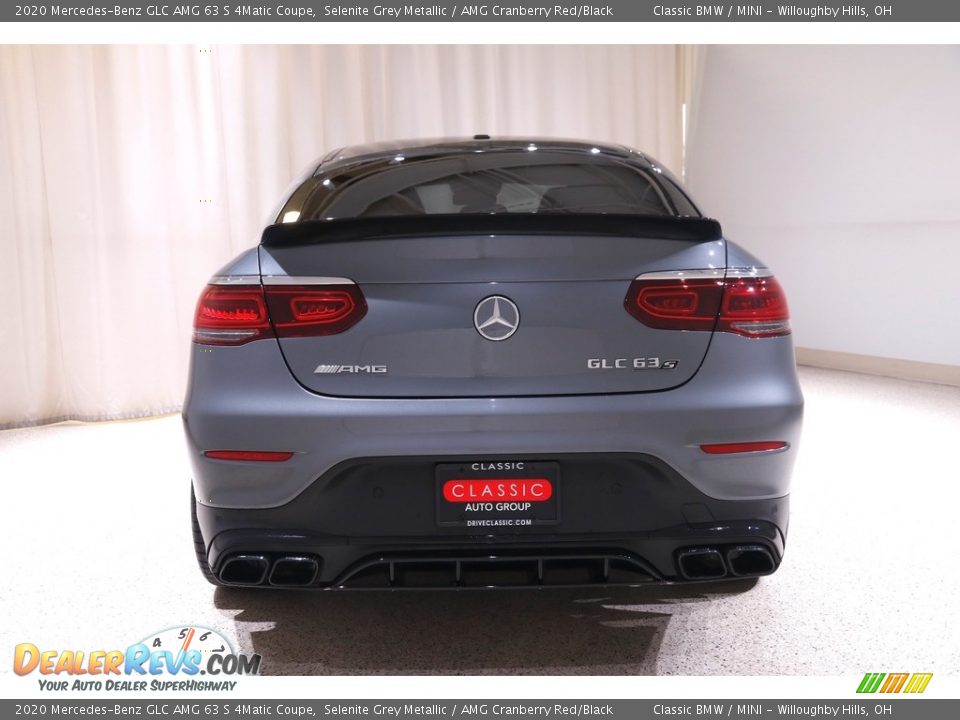 2020 Mercedes-Benz GLC AMG 63 S 4Matic Coupe Selenite Grey Metallic / AMG Cranberry Red/Black Photo #27