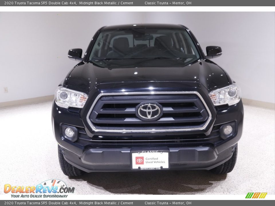 2020 Toyota Tacoma SR5 Double Cab 4x4 Midnight Black Metallic / Cement Photo #2