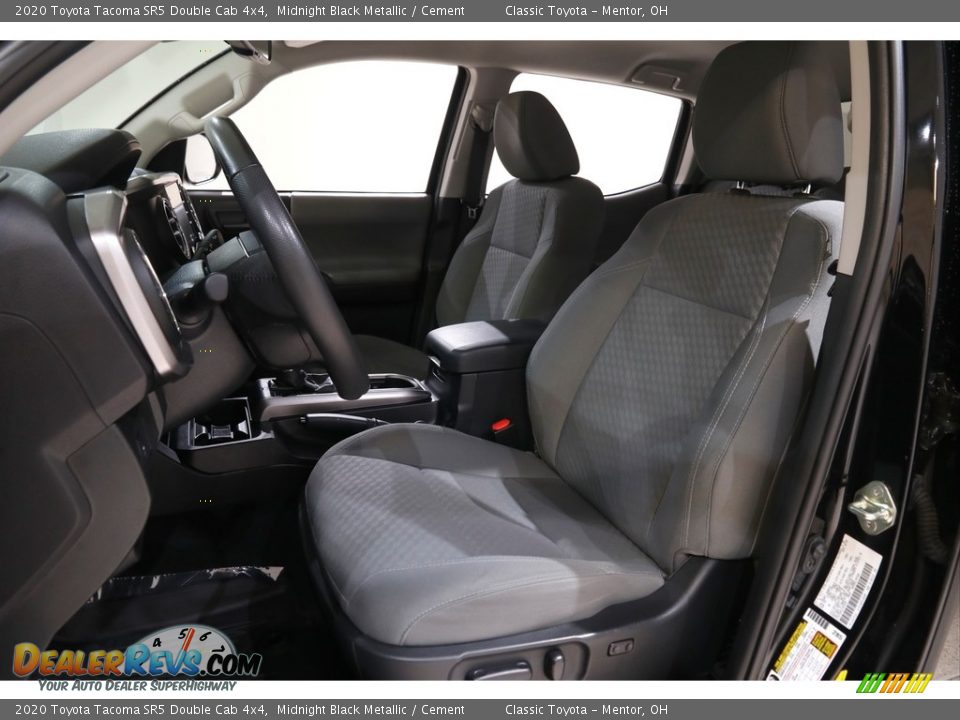 2020 Toyota Tacoma SR5 Double Cab 4x4 Midnight Black Metallic / Cement Photo #5