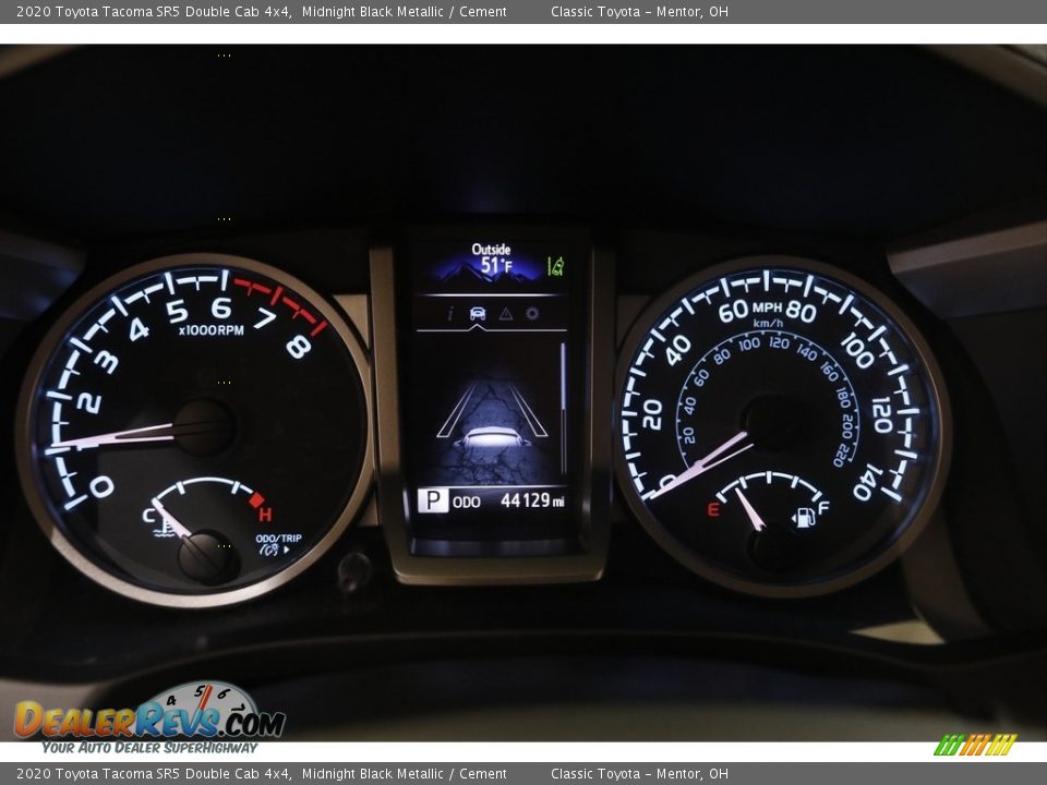 2020 Toyota Tacoma SR5 Double Cab 4x4 Midnight Black Metallic / Cement Photo #8