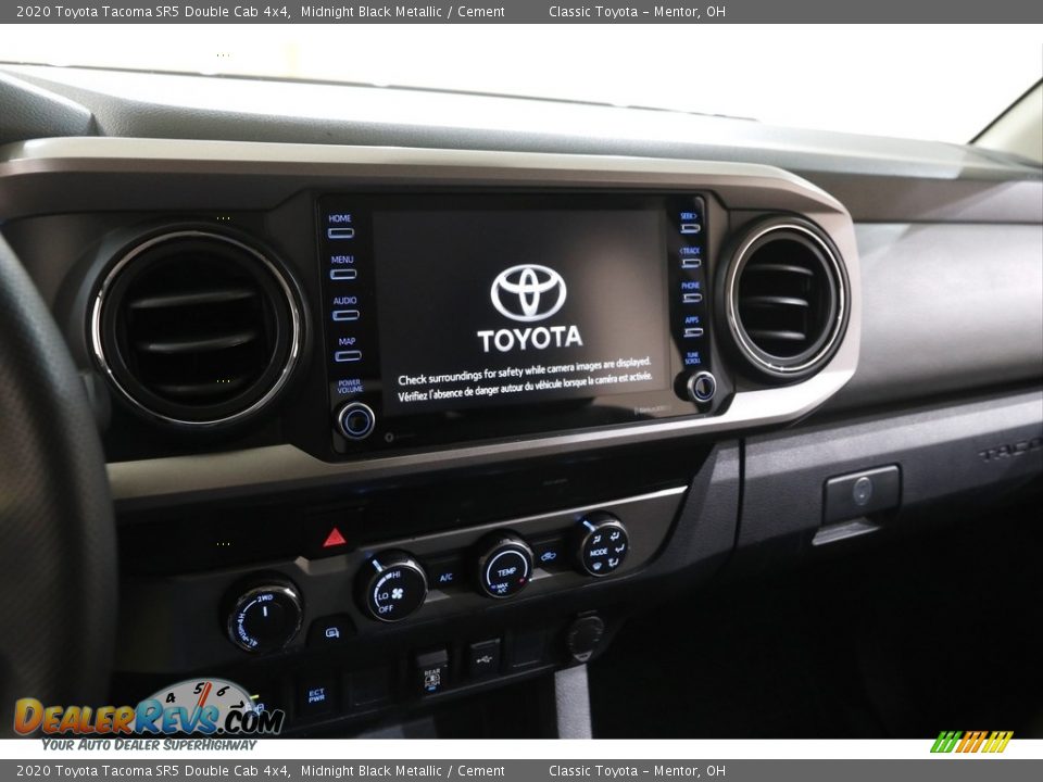 2020 Toyota Tacoma SR5 Double Cab 4x4 Midnight Black Metallic / Cement Photo #9