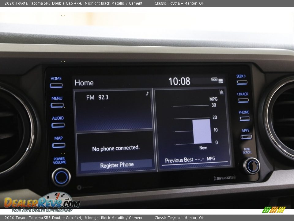 2020 Toyota Tacoma SR5 Double Cab 4x4 Midnight Black Metallic / Cement Photo #10