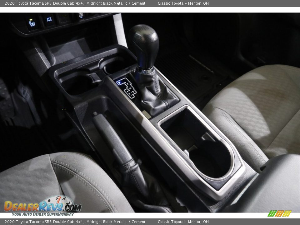 2020 Toyota Tacoma SR5 Double Cab 4x4 Midnight Black Metallic / Cement Photo #13