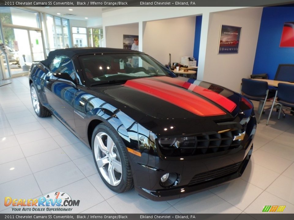 2011 Chevrolet Camaro SS Convertible Black / Inferno Orange/Black Photo #1