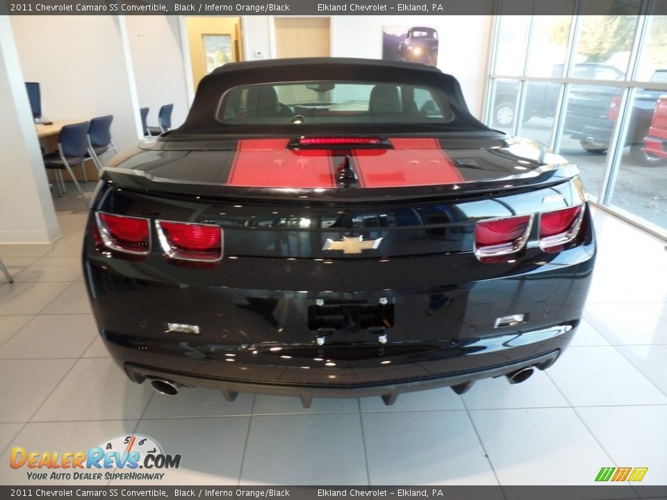 2011 Chevrolet Camaro SS Convertible Black / Inferno Orange/Black Photo #5