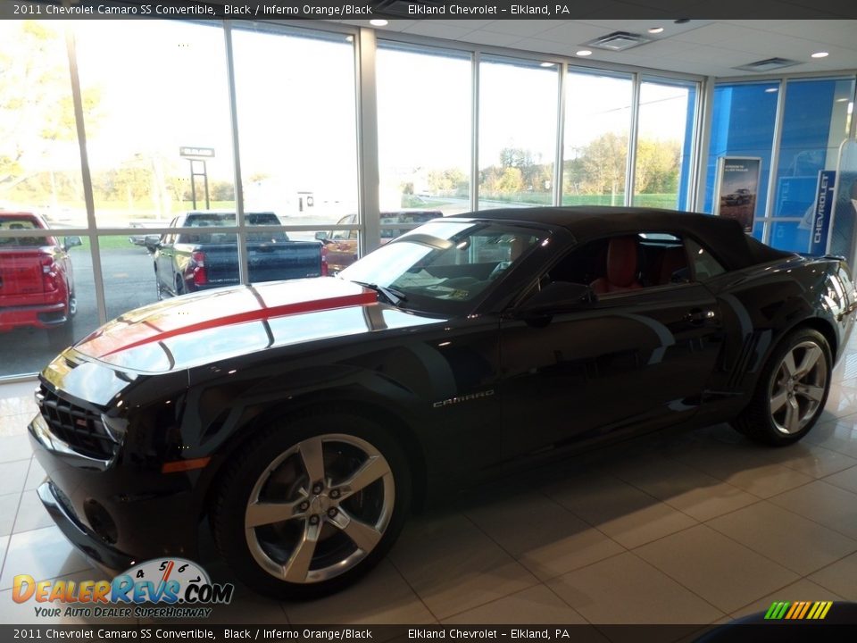 2011 Chevrolet Camaro SS Convertible Black / Inferno Orange/Black Photo #7