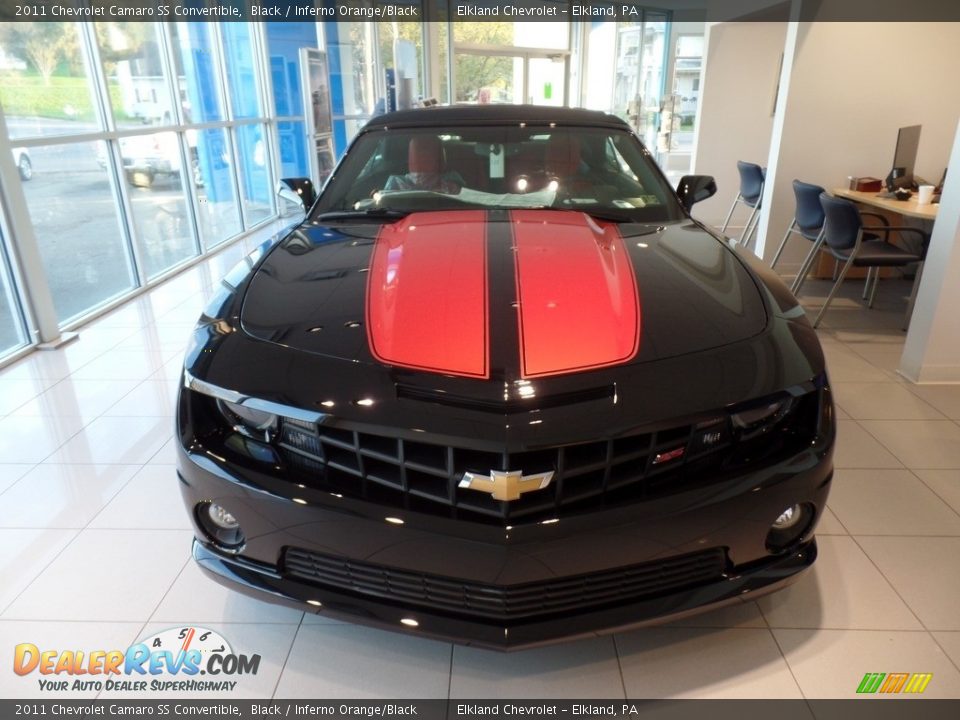 2011 Chevrolet Camaro SS Convertible Black / Inferno Orange/Black Photo #8