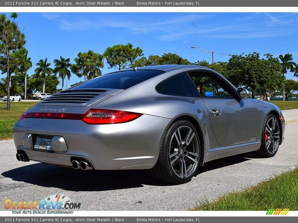 2011 Porsche 911 Carrera 4S Coupe Arctic Silver Metallic / Black Photo #2