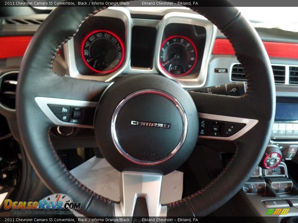 2011 Chevrolet Camaro SS Convertible Black / Inferno Orange/Black Photo #15