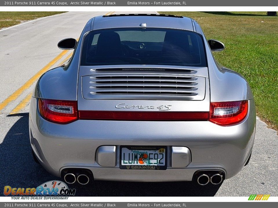 2011 Porsche 911 Carrera 4S Coupe Arctic Silver Metallic / Black Photo #4