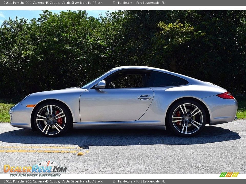 2011 Porsche 911 Carrera 4S Coupe Arctic Silver Metallic / Black Photo #6