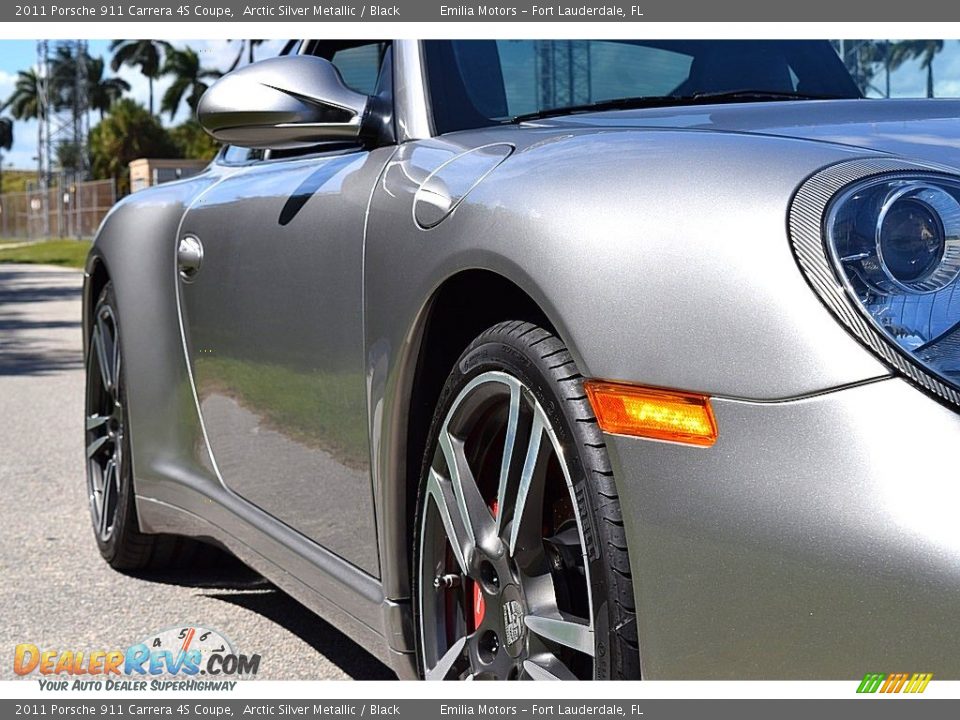 2011 Porsche 911 Carrera 4S Coupe Arctic Silver Metallic / Black Photo #12