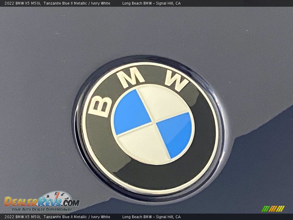 2022 BMW X5 M50i Tanzanite Blue II Metallic / Ivory White Photo #5
