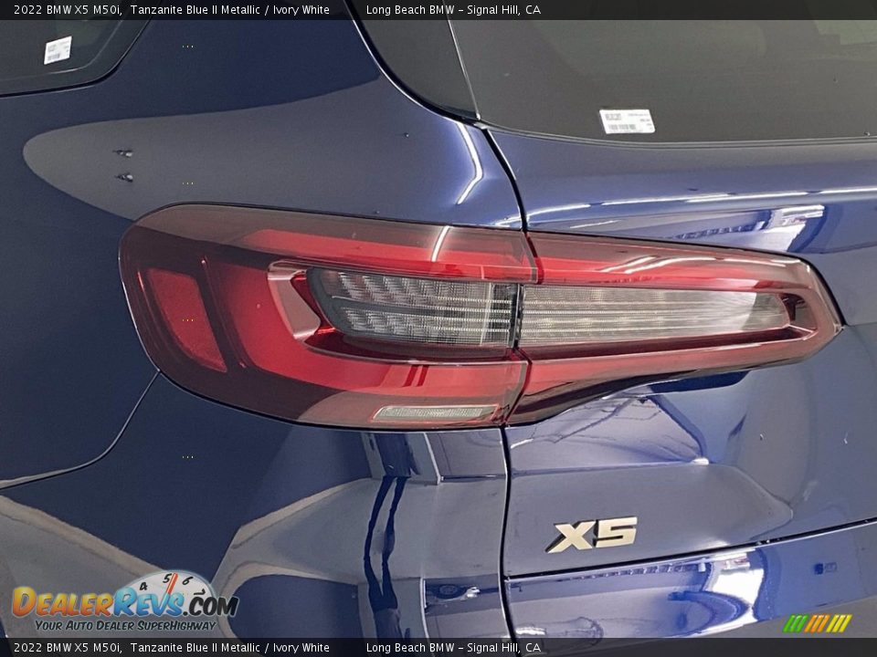 2022 BMW X5 M50i Tanzanite Blue II Metallic / Ivory White Photo #6