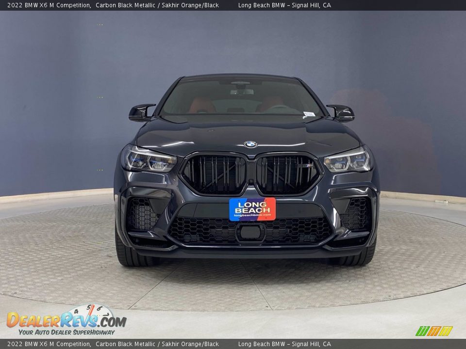 2022 BMW X6 M Competition Carbon Black Metallic / Sakhir Orange/Black Photo #2