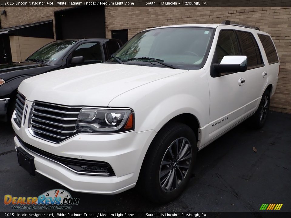 2015 Lincoln Navigator 4x4 White Platinum Tricoat / Medium Light Stone Photo #1