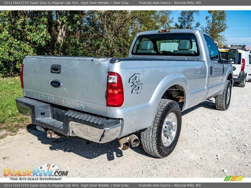 2011 Ford F250 Super Duty XL Regular Cab 4x4 Ingot Silver Metallic / Steel Gray Photo #3