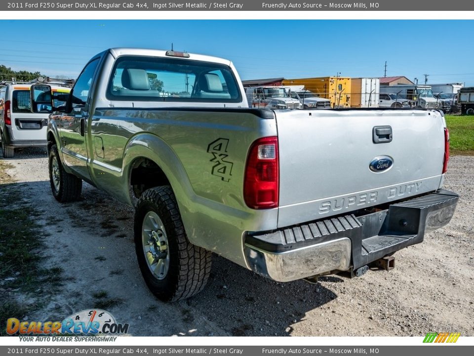 2011 Ford F250 Super Duty XL Regular Cab 4x4 Ingot Silver Metallic / Steel Gray Photo #5