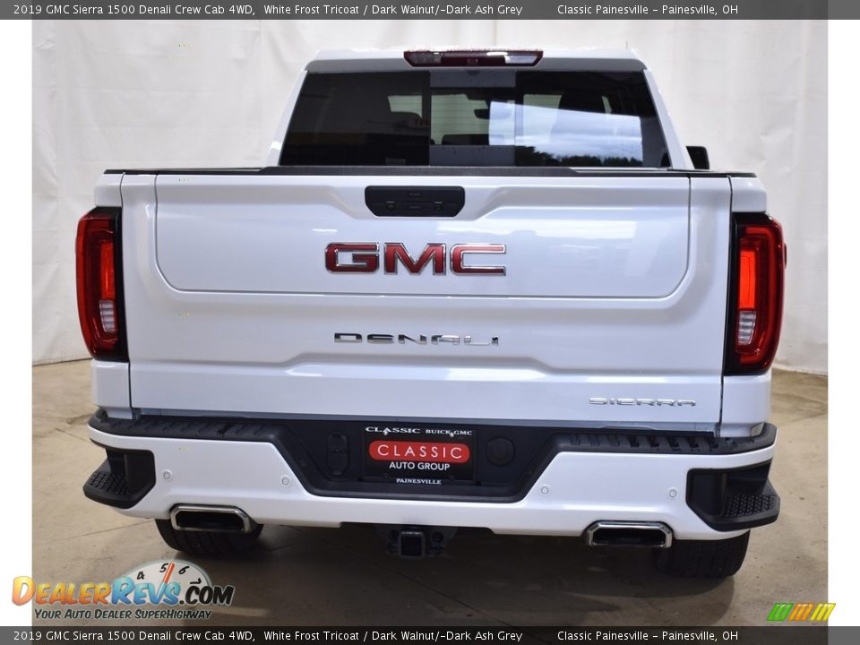 2019 GMC Sierra 1500 Denali Crew Cab 4WD White Frost Tricoat / Dark Walnut/­Dark Ash Grey Photo #3