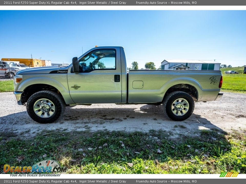 2011 Ford F250 Super Duty XL Regular Cab 4x4 Ingot Silver Metallic / Steel Gray Photo #7