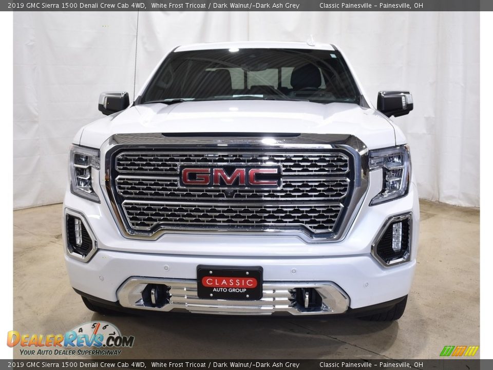 2019 GMC Sierra 1500 Denali Crew Cab 4WD White Frost Tricoat / Dark Walnut/­Dark Ash Grey Photo #4