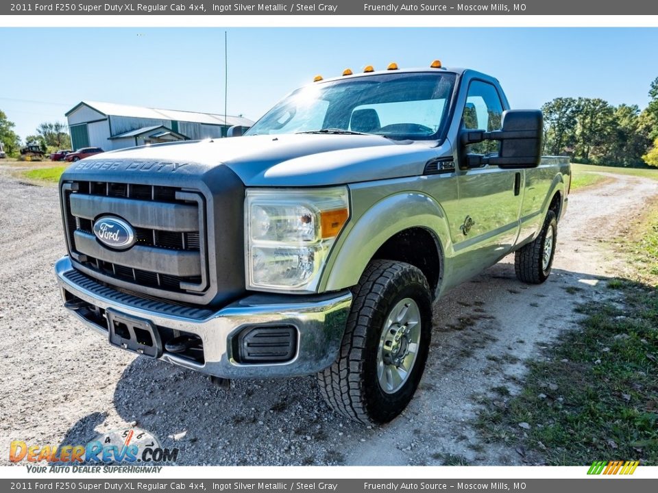 2011 Ford F250 Super Duty XL Regular Cab 4x4 Ingot Silver Metallic / Steel Gray Photo #8