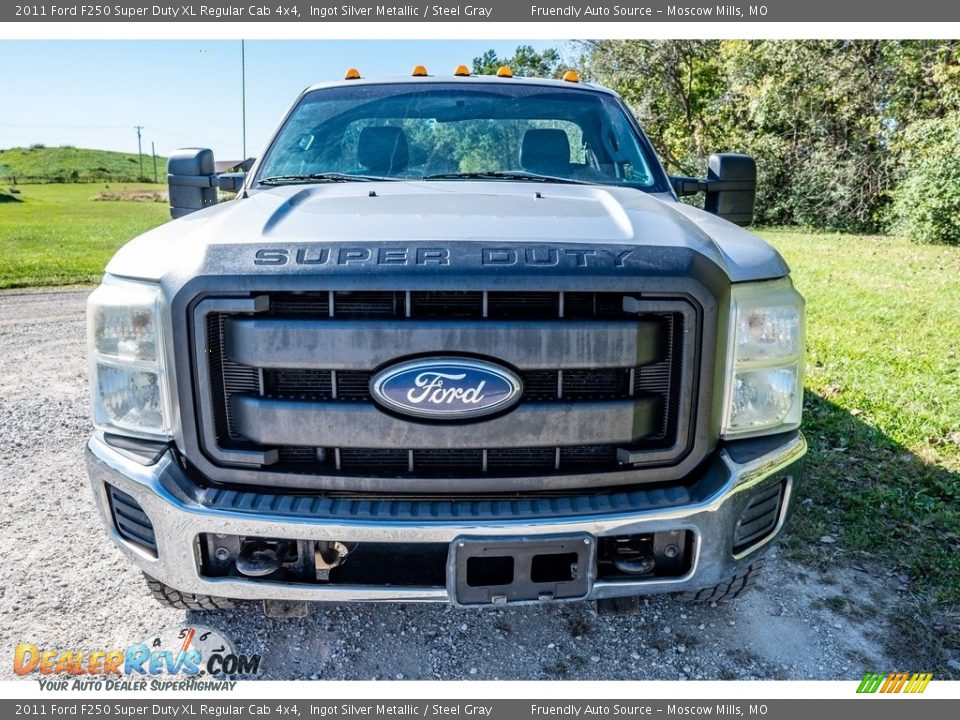 2011 Ford F250 Super Duty XL Regular Cab 4x4 Ingot Silver Metallic / Steel Gray Photo #9