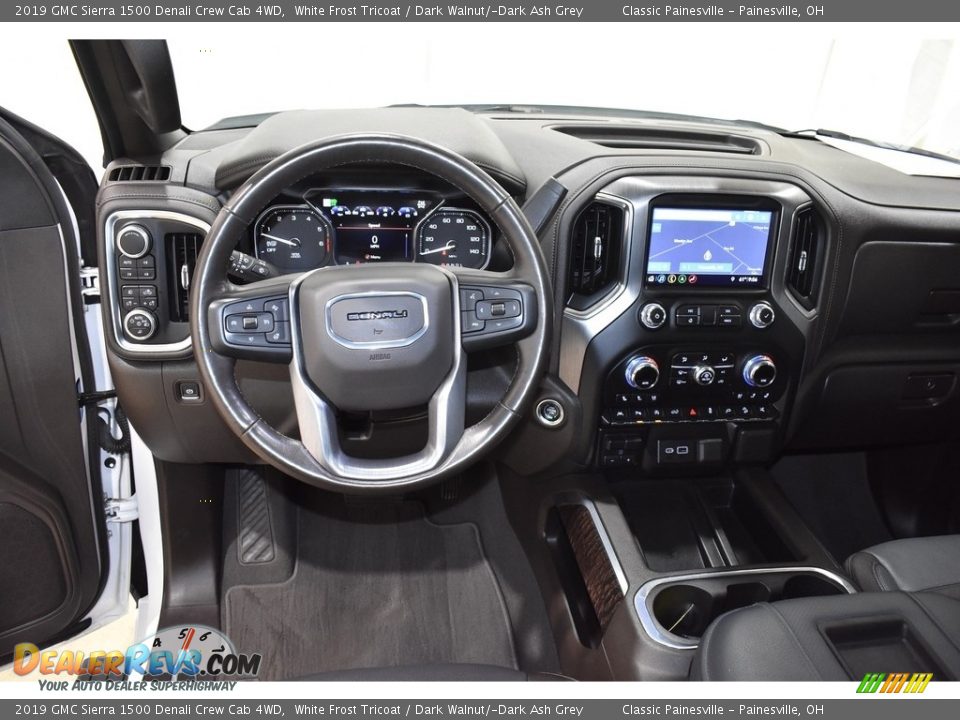 2019 GMC Sierra 1500 Denali Crew Cab 4WD White Frost Tricoat / Dark Walnut/­Dark Ash Grey Photo #14