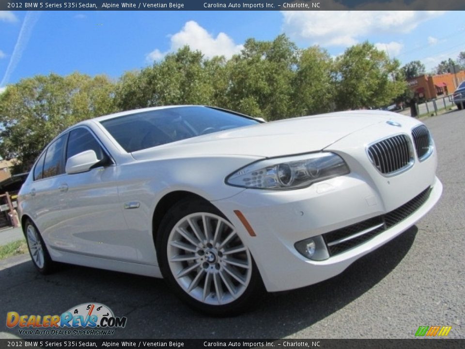 2012 BMW 5 Series 535i Sedan Alpine White / Venetian Beige Photo #1