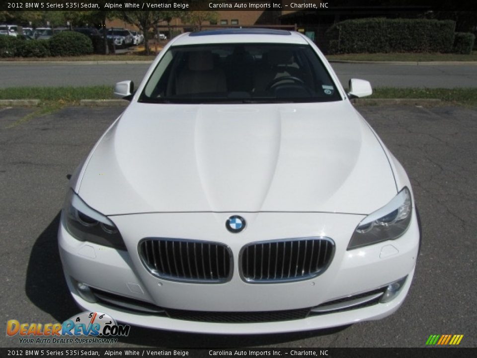 2012 BMW 5 Series 535i Sedan Alpine White / Venetian Beige Photo #5