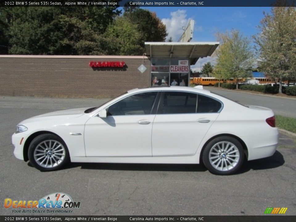2012 BMW 5 Series 535i Sedan Alpine White / Venetian Beige Photo #7