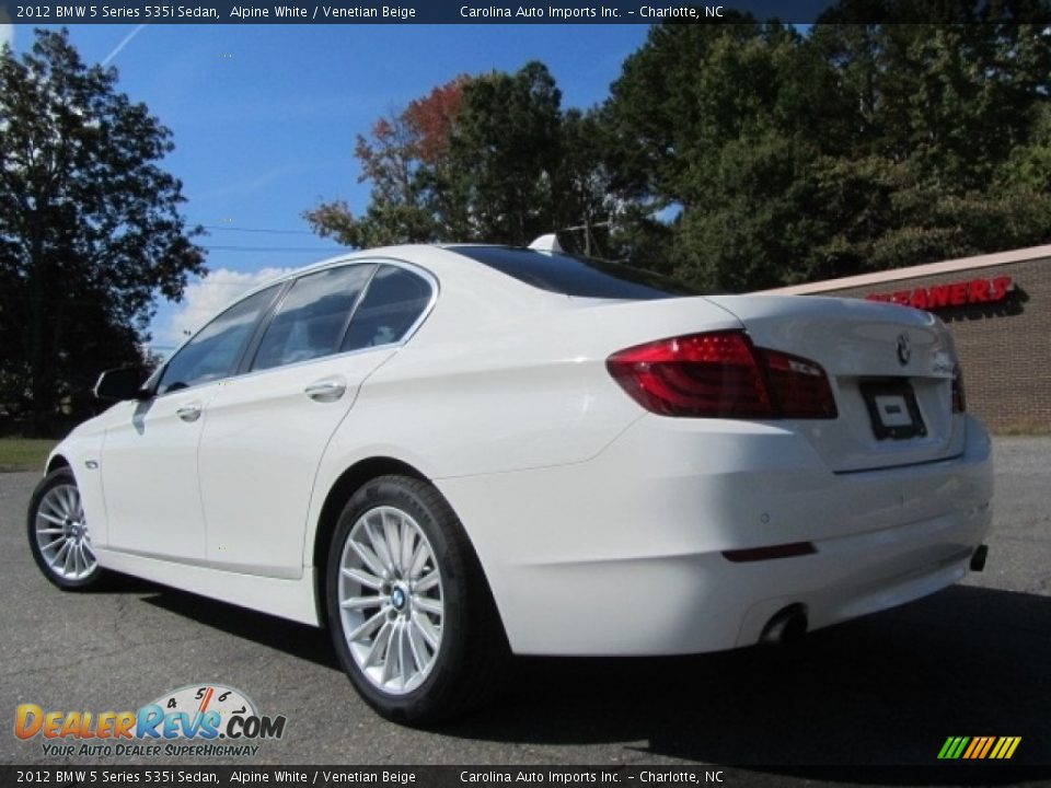 2012 BMW 5 Series 535i Sedan Alpine White / Venetian Beige Photo #8