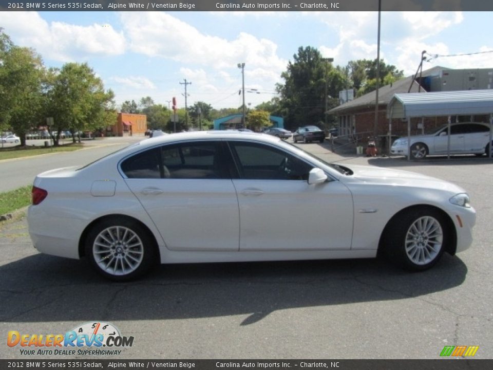 2012 BMW 5 Series 535i Sedan Alpine White / Venetian Beige Photo #11