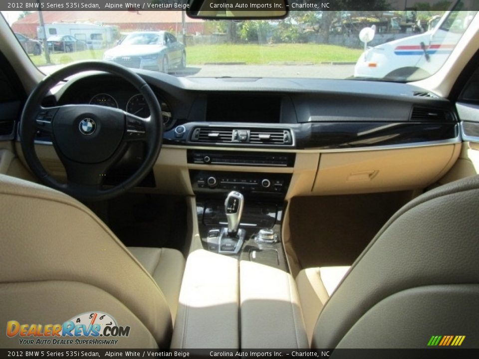 2012 BMW 5 Series 535i Sedan Alpine White / Venetian Beige Photo #13