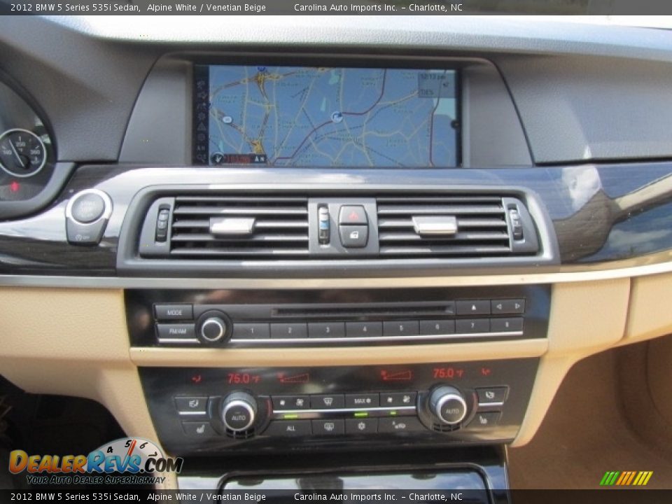 2012 BMW 5 Series 535i Sedan Alpine White / Venetian Beige Photo #15