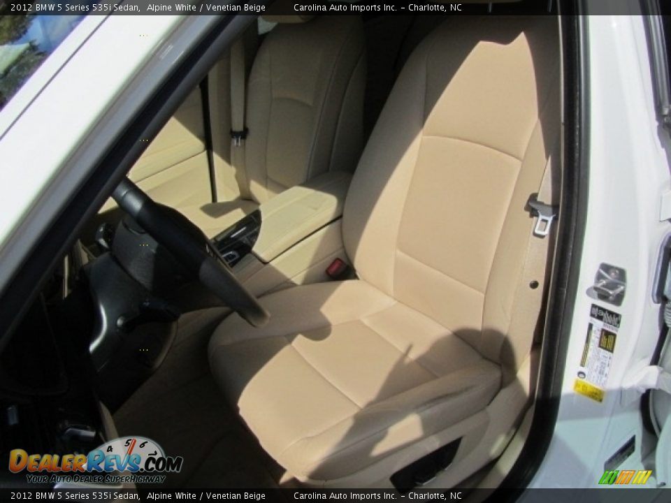 2012 BMW 5 Series 535i Sedan Alpine White / Venetian Beige Photo #19