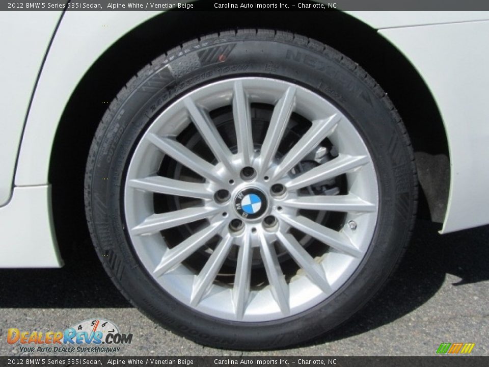 2012 BMW 5 Series 535i Sedan Alpine White / Venetian Beige Photo #26
